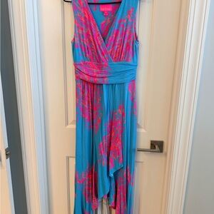 Lilly Pulitzer Turquoise and Fuchsia Dress